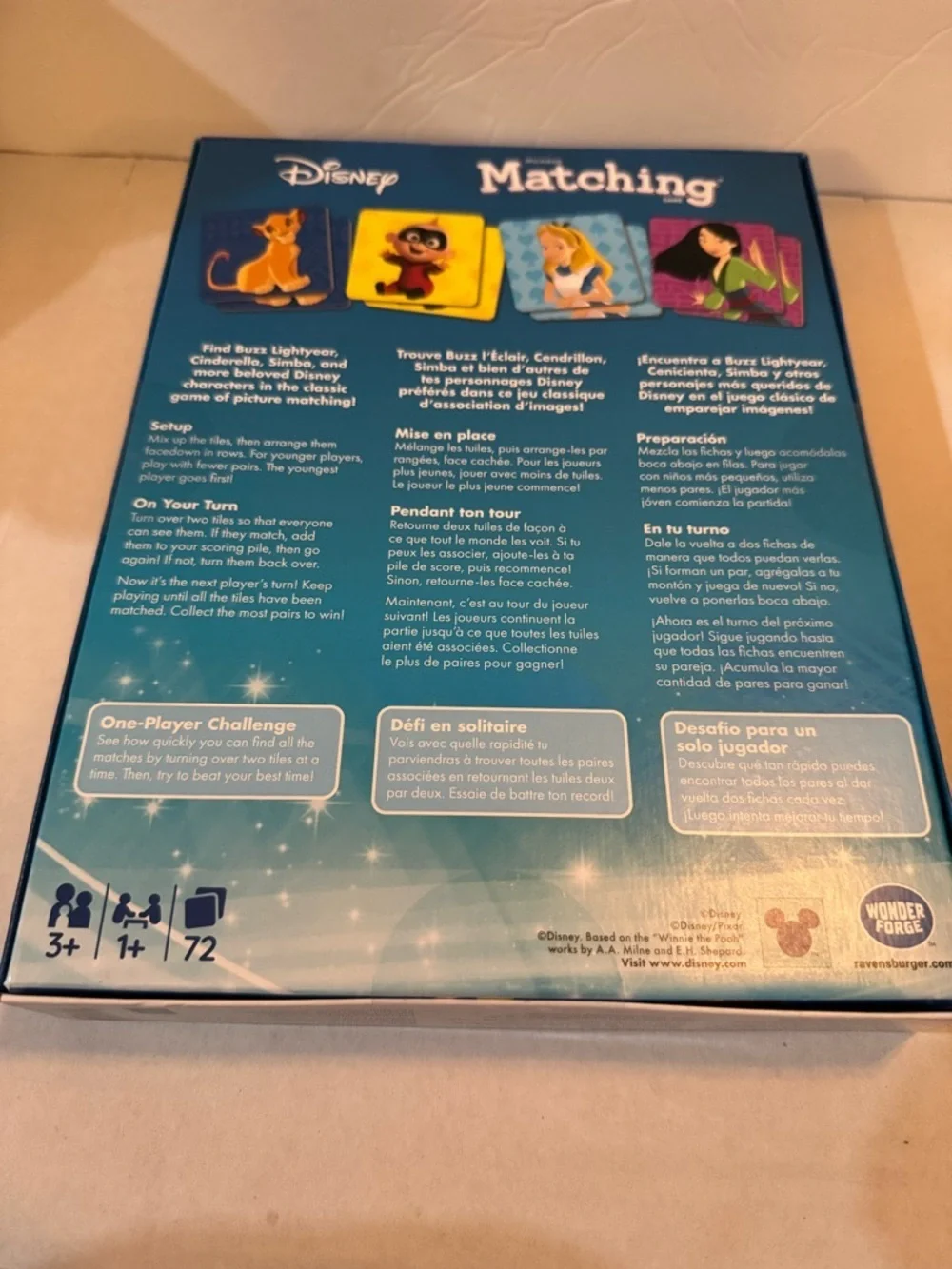 Wonder Forge Disney Classic Matching Memory Game